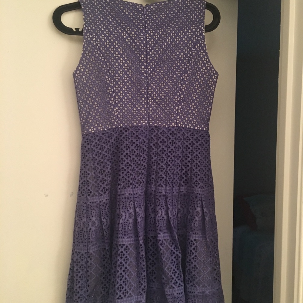 Shoshanna deep lilac eyelet dress size 0